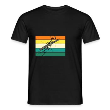 Joueur de flûte - T-shirt homme - noir - Devant - AI Model Male 178 light (178cm)