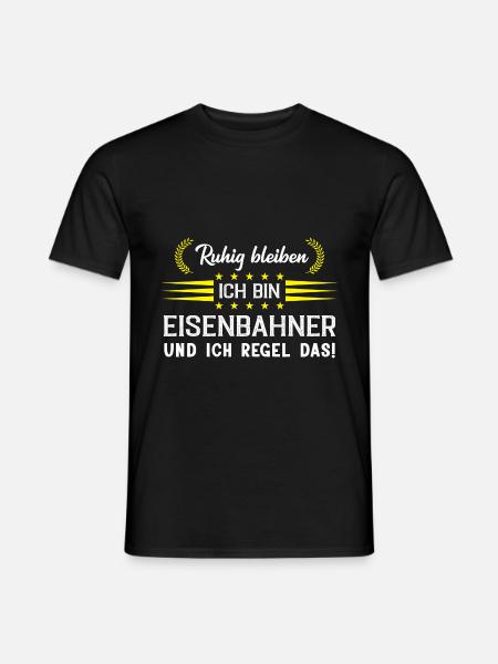 Eisenbahner Eisenbahn Geschenk - Männer T-Shirt - Schwarz