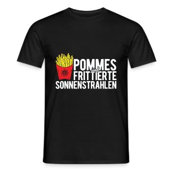 Pommes Frites Pommes Liebhaber Pommes Fritten Spru - Männer T-Shirt - Schwarz - Vorne - AI Model Male 178 light (178cm)