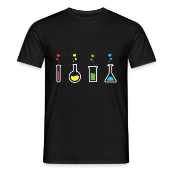 Chimie Amoureux - T-shirt homme - noir - Devant - AI Model Male 178 light (178cm)