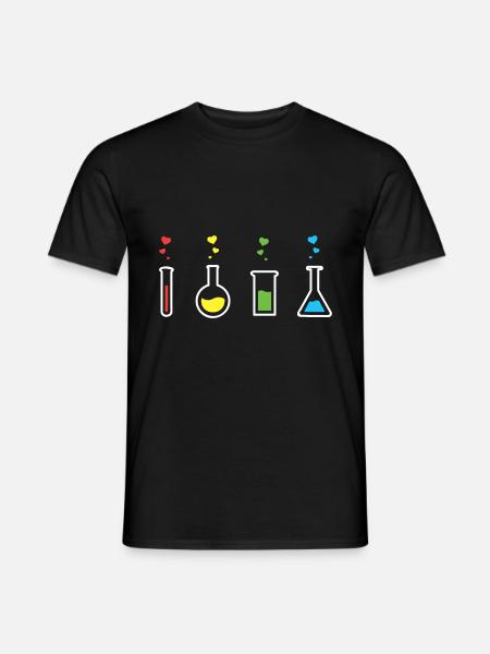 Chemie Verliebt - Männer T-Shirt - Schwarz