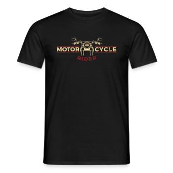 motorcycle rider biker gift - Men's T-Shirt - black - Front - AI Model Male 178 light (178cm)
