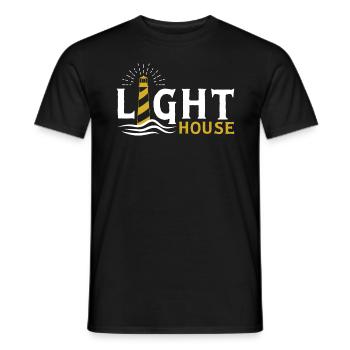 Leuchtturm - Männer T-Shirt - Schwarz - Vorne - AI Model Male 178 light (178cm)