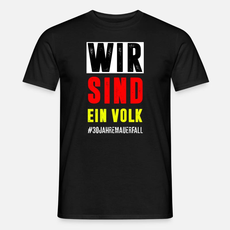 WIR SIND EIN VOLK - Männer T-Shirt - Schwarz
