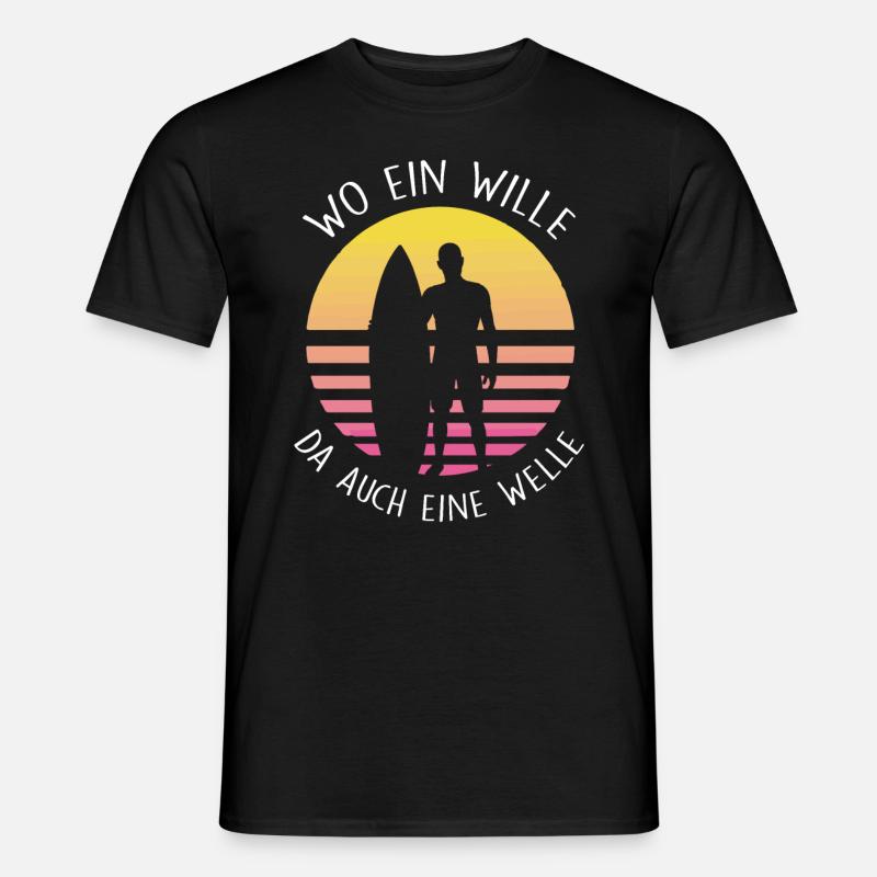 Surfer - Männer T-Shirt - Schwarz
