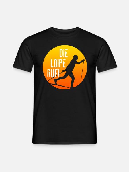 Langlaufen / Langläufer / Skifahrer / Ski - Männer T-Shirt - Schwarz