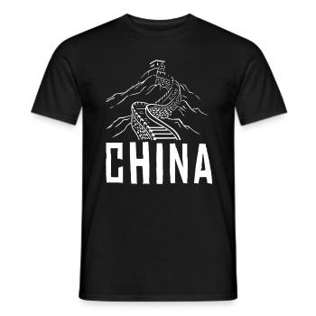 Grande Muraille de Chine - T-shirt homme - noir - Devant - AI Model Male 178 light (178cm)