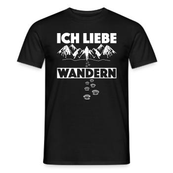 Wanderer - Männer T-Shirt - Schwarz - Vorne - AI Model Male 178 light (178cm)