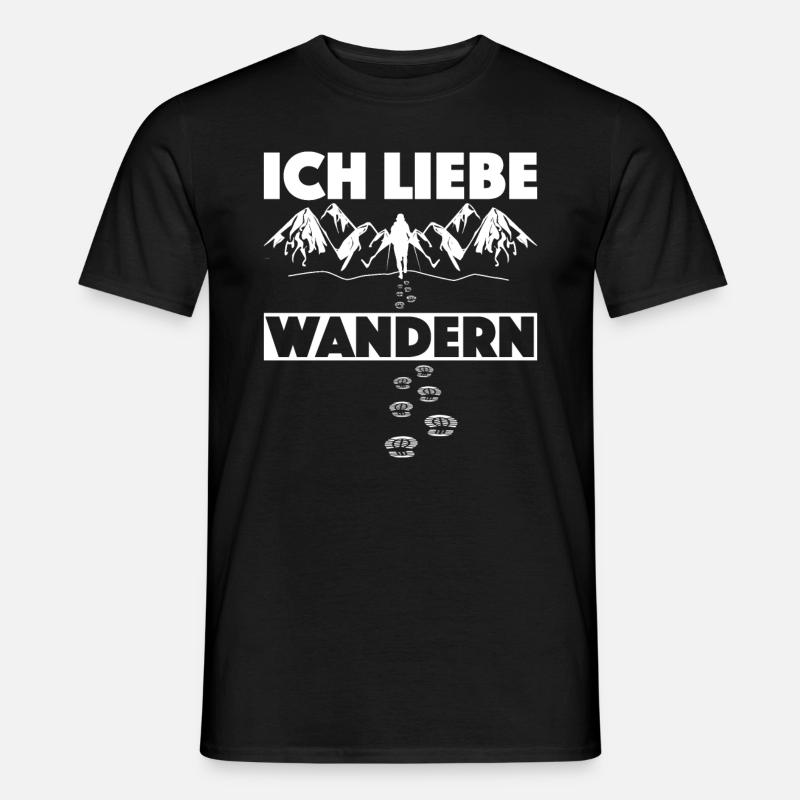Wanderer - Männer T-Shirt - Schwarz