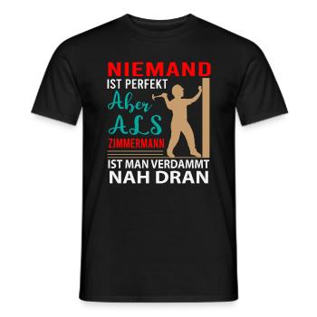 Zimmermann - Männer T-Shirt - Schwarz - Vorne - AI Model Male 178 light (178cm)