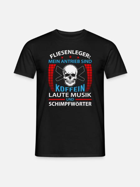 Fliesenleger Spruch - Männer T-Shirt - Schwarz