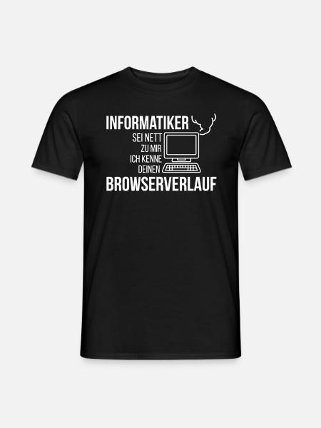 Informatiker Lustig - Männer T-Shirt - Schwarz