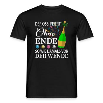 DDR Ossi Spruch - Männer T-Shirt - Schwarz - Vorne - AI Model Male 178 light (178cm)