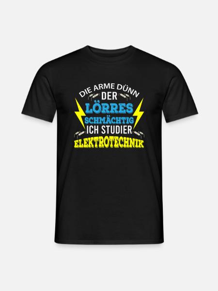 E-Technik Student Geschenk - Männer T-Shirt - Schwarz