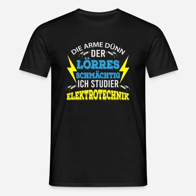 E-Technik Student Geschenk - Männer T-Shirt - Schwarz