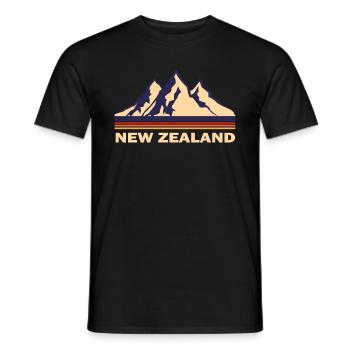New Zealand - Men's T-Shirt - black - Front - AI Model Male 178 light (178cm)