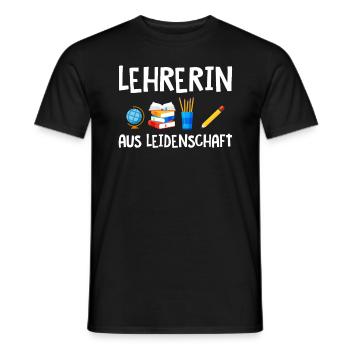 Lehrerin aus Leidenschaft - Männer T-Shirt - Schwarz - Vorne - AI Model Male 178 light (178cm)