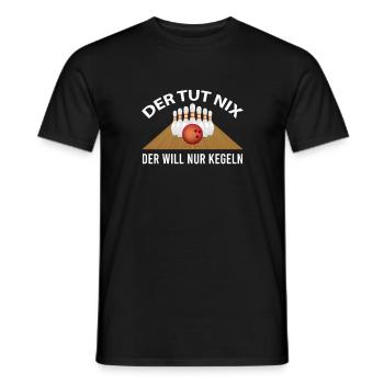 Kegeln - Männer T-Shirt - Schwarz - Vorne - AI Model Male 178 light (178cm)