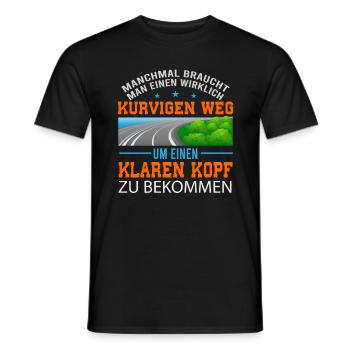 Motorrad Spruch - Männer T-Shirt - Schwarz - Vorne - AI Model Male 178 light (178cm)