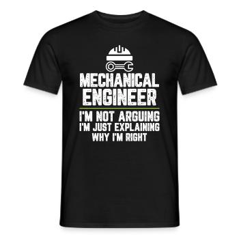 Mechanical engineer I'm Not Arguing I'm Just - Men's T-Shirt - black - Front - AI Model Male 178 light (178cm)