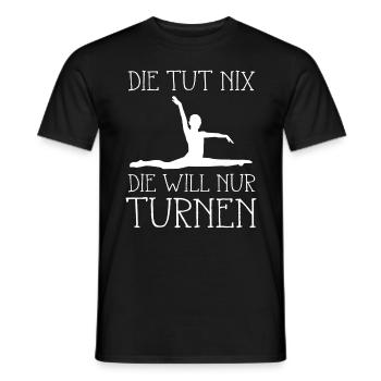 Turner Turnerin - Männer T-Shirt - Schwarz - Vorne - AI Model Male 178 light (178cm)