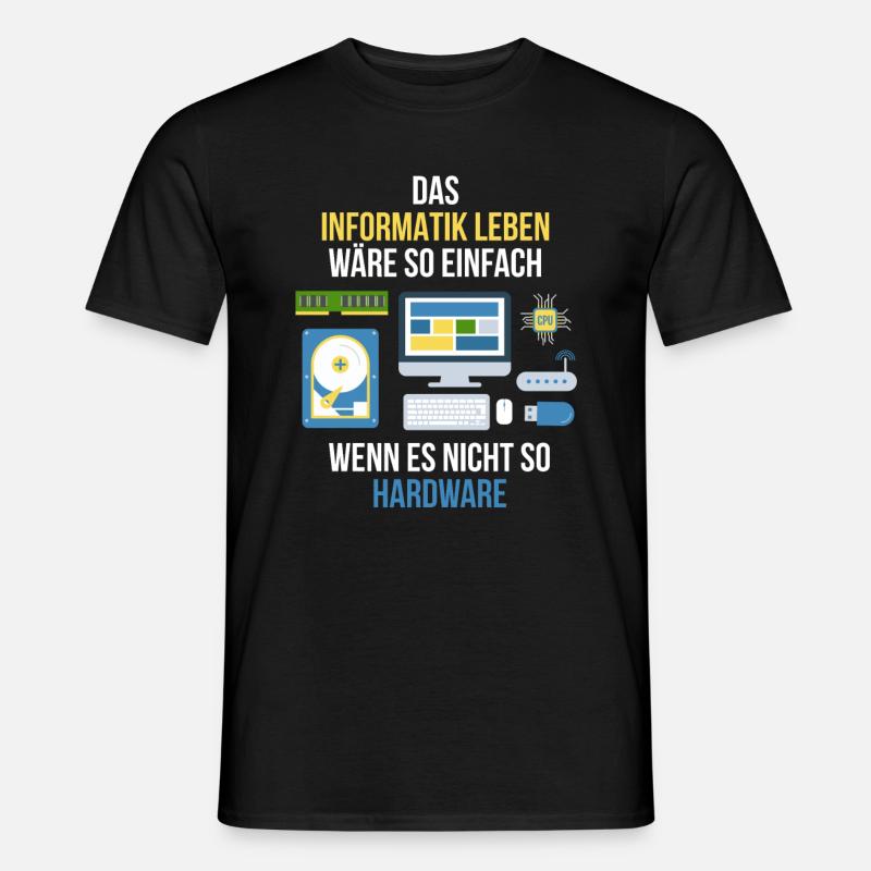 Informatiker - Männer T-Shirt - Schwarz