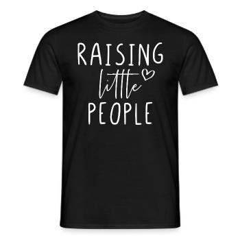 Raising little people - Men's T-Shirt - black - Front - AI Model Male 178 light (178cm)