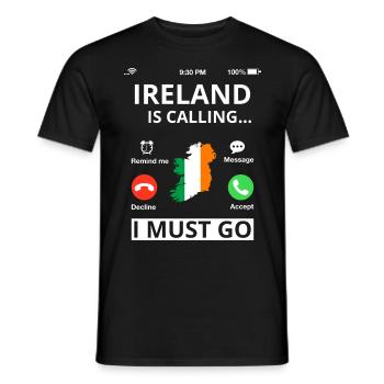 Irland Flagge Vintage Irische Fahne Dublin - Männer T-Shirt - Schwarz - Vorne - AI Model Male 178 light (178cm)