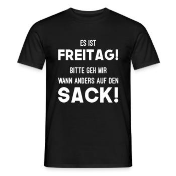 Freitag Sack Nerven - Männer T-Shirt - Schwarz - Vorne - AI Model Male 178 light (178cm)