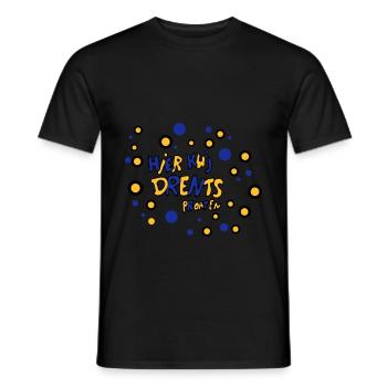 Here kuj Drents proaten - Men's T-Shirt - black - Front - AI Model Male 178 light (178cm)