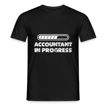Buchhalter in Arbeit Finanzen Buchhaltung Liebhabe - Männer T-Shirt - Schwarz - Vorne - AI Model Male 178 light (178cm)