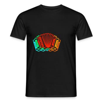 Akkordeonspieler Akkordeon - Männer T-Shirt - Schwarz - Vorne - AI Model Male 178 light (178cm)