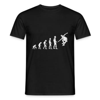 Skateboarder Skateboard Skater Skate Evolution - Männer T-Shirt - Schwarz - Vorne - AI Model Male 178 light (178cm)