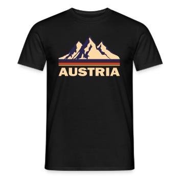 Autriche - T-shirt homme - noir - Devant - AI Model Male 178 light (178cm)