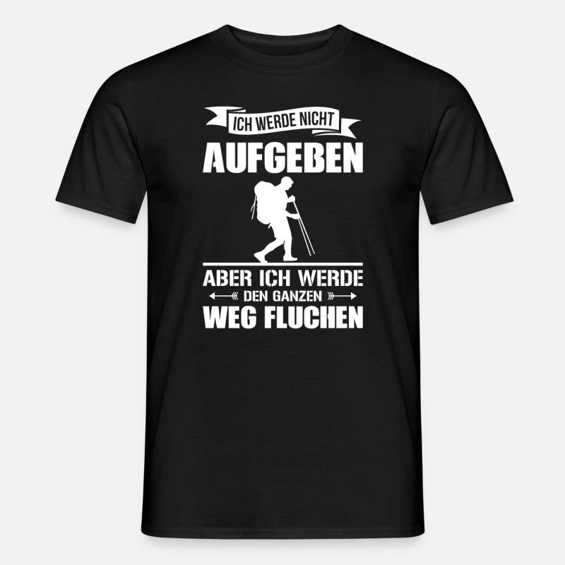 Wandern Bergsteiger - Männer T-Shirt - Schwarz
