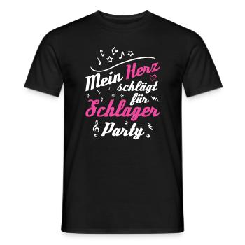 Schlager Schlagermusik - Männer T-Shirt - Schwarz - Vorne - AI Model Male 178 light (178cm)