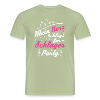 Schlager Schlagermusik - Männer T-Shirt - Sage - Vorne - AI Model Male 178 light (178cm)