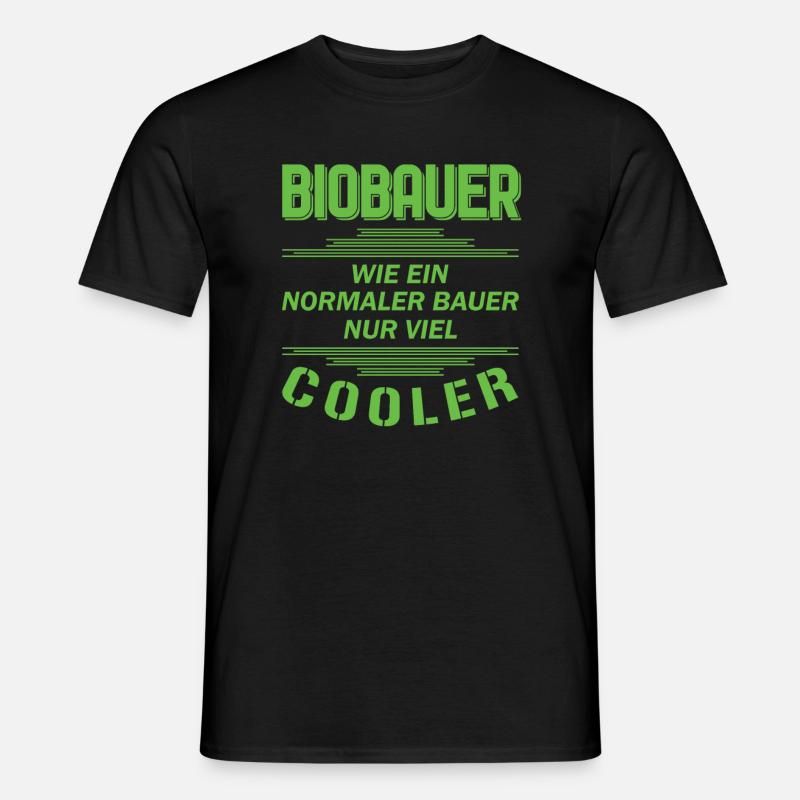 Bauer Biobauer Farmer - Männer T-Shirt - Schwarz