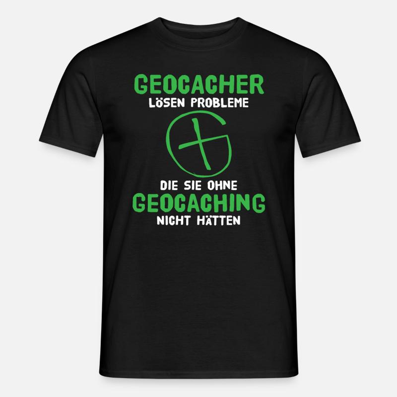 Geocaching Geocacher Schatzsuche - Männer T-Shirt - Schwarz