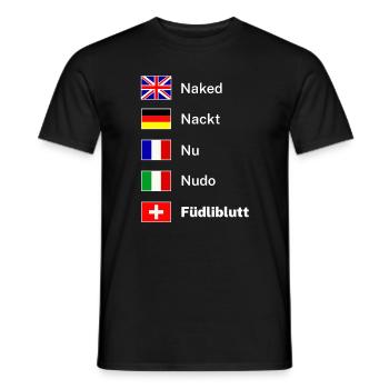 Switzerland Swiss German dialect - Men's T-Shirt - black - Front - AI Model Male 178 light (178cm)