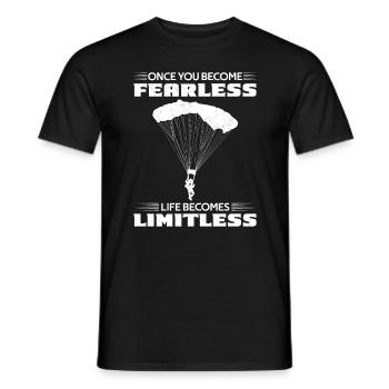 Skydiver Fallschirmspringer Fallschirmspringen - Männer T-Shirt - Schwarz - Vorne - AI Model Male 178 light (178cm)