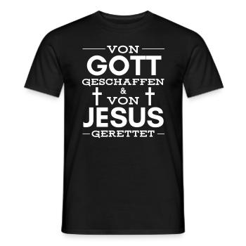 Gott Jesus Kirche - Männer T-Shirt - Schwarz - Vorne - AI Model Male 178 light (178cm)