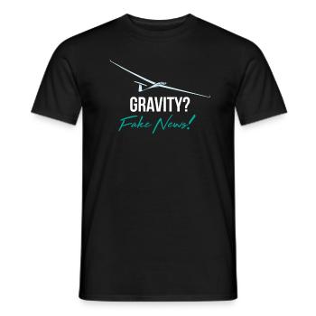 Gravitiy Fake News - Männer T-Shirt - Schwarz - Vorne - AI Model Male 178 light (178cm)