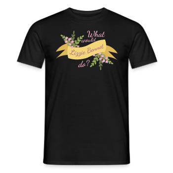 What Would Lizzie Bennet Do? II - Men's T-Shirt - black - Front - AI Model Male 178 light (178cm)