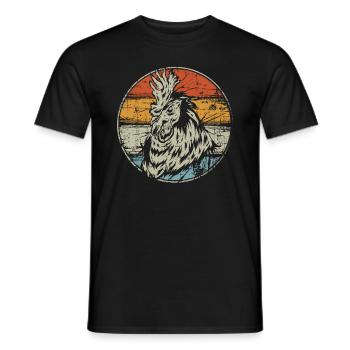 Hahn - Männer T-Shirt - Schwarz - Vorne - AI Model Male 178 light (178cm)