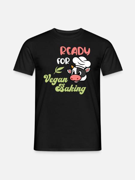 Ready for Vegan Baking - Männer T-Shirt - Schwarz