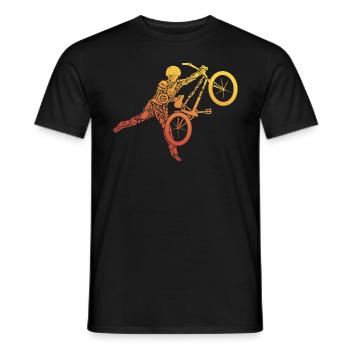BMX Bike Tricks Cycliste cascade BMX - T-shirt homme - noir - Devant - AI Model Male 178 light (178cm)