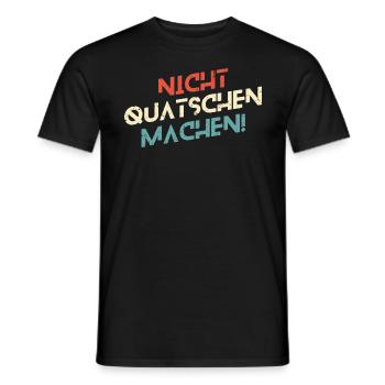 Nicht Quatschen, Machen! Spruch, Motivation, Fun - Männer T-Shirt - Schwarz - Vorne - AI Model Male 178 light (178cm)