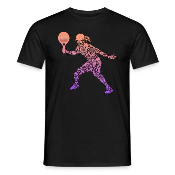 Padel Spieler Symbole Mädchen Padel Tennis - Männer T-Shirt - Schwarz - Vorne - AI Model Male 178 light (178cm)