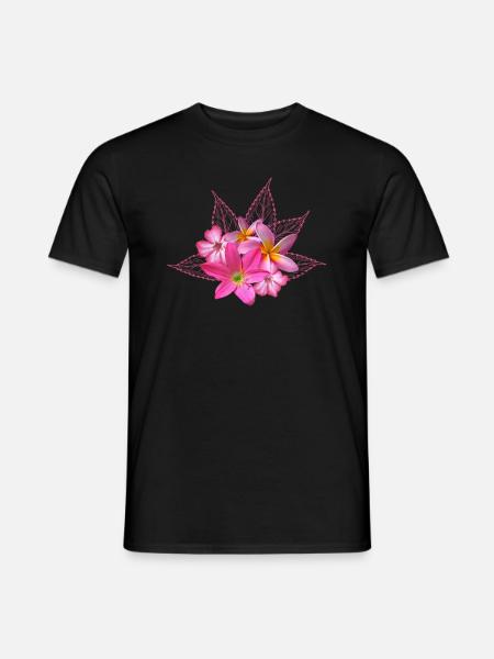 Fleurs tropicales - Fleurs - Fleur - Flore - T-shirt homme - noir